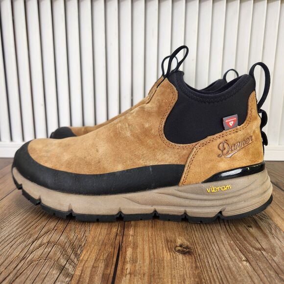 Danner Arctic 600 5" 200g Chelsea Boots Mens Sz 9 Brown Suede Waterproof Vibram - Picture 3 of 9